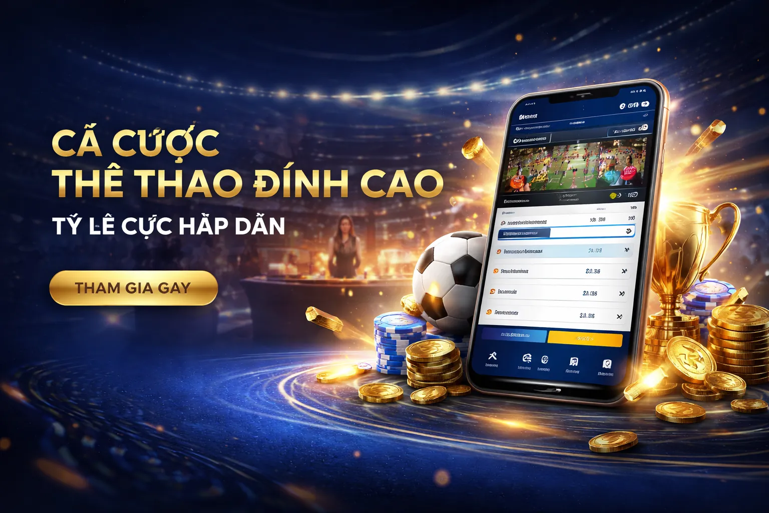 Sân vận động tràn ngập người hâm mộ đang cổ vũ